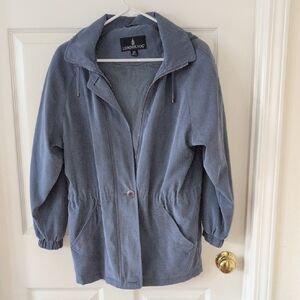 London Fog Grey Blue Jacket sz S petite